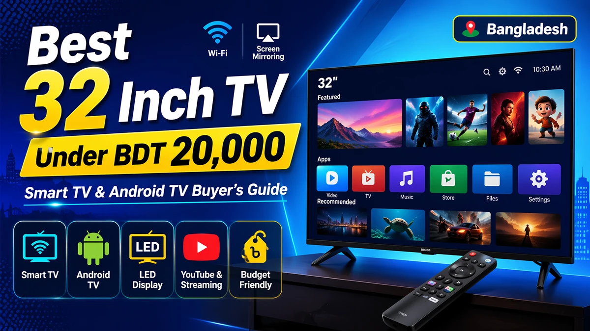Best 32 Inch TV Under BDT 20000 for Smart TV and Android TV Buyers