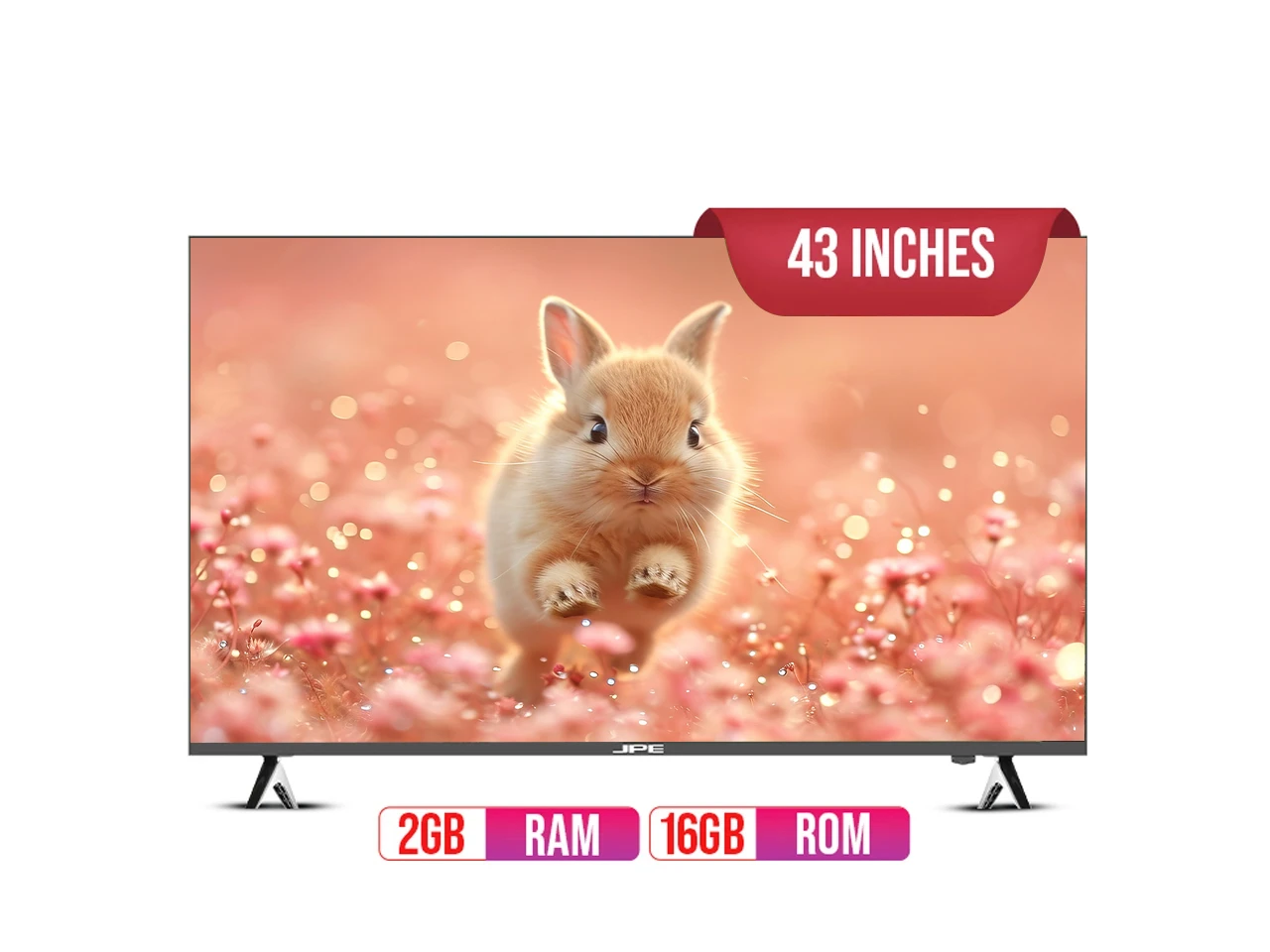 JPE 43 Inch Frameless Smart TV