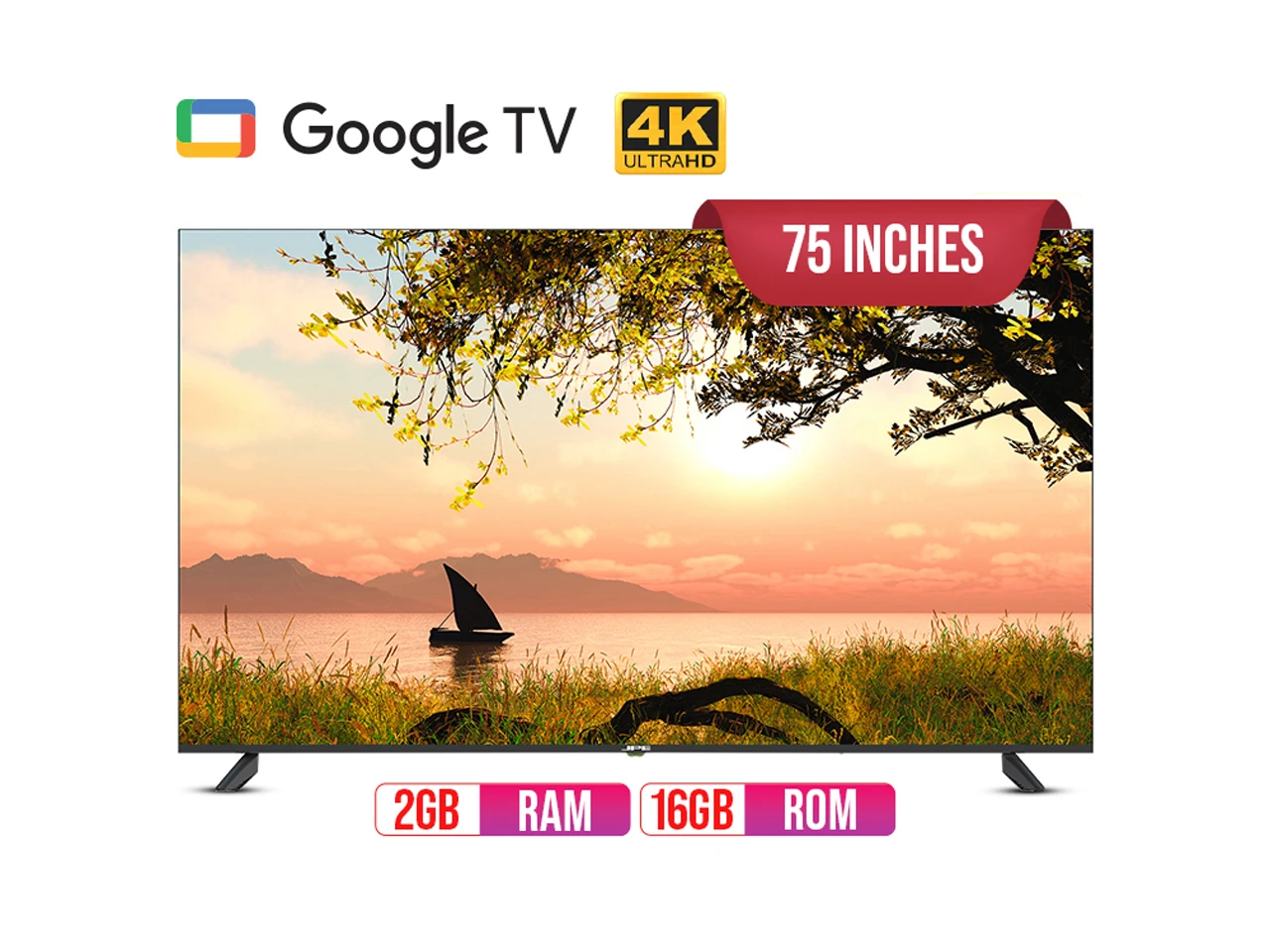 JPE 75 Inch Google 4K TV - E75Y71D