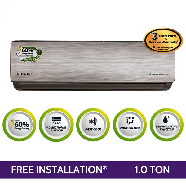 SINGER Green Inverter AC | 1.0 Ton | 12XA82GRIGT