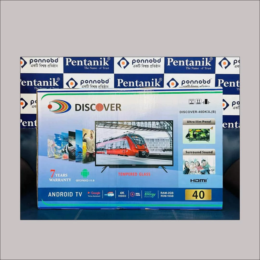 Discover Sound Bar 40 inch Double Glass Voice Control android TV