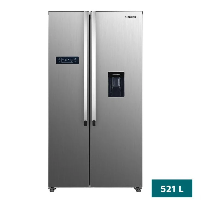 SINGER Side by Side Inverter Refrigerator| FF2-69D-BI | 521 Ltr