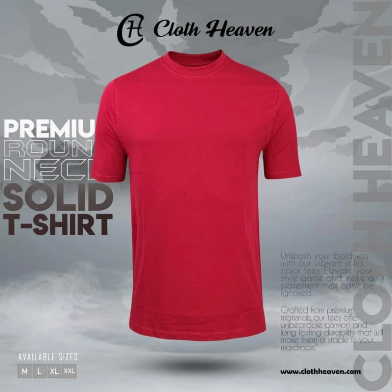 Maroon color premium T-shirt
